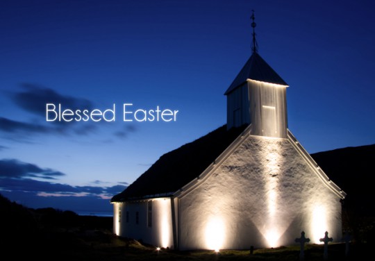Easter cards - Postcard blessed easter 