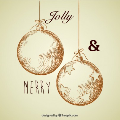 Postcard -  jolly and merry 