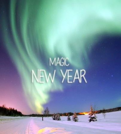 Postcard -  magic new year 
