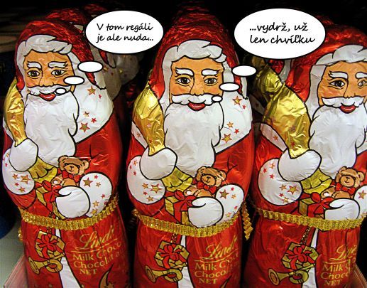 Mikulášske pohľadnice - Pohľadnica Mikuláš Vianoce sneh Vianoce cokolada 01 