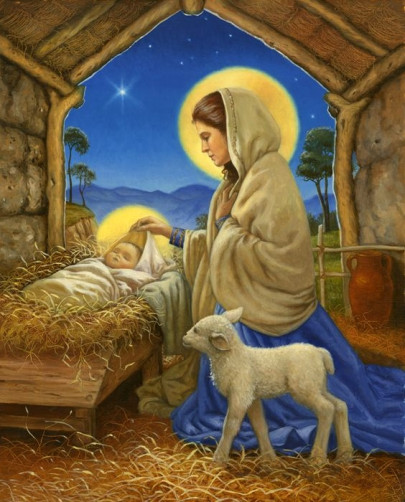Vánoční pohlednice, přání a pozdravy - Pohlednice nezna maria 