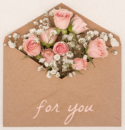 Valentine day cards, love cards - Postcard nezne ruze pro tebe en 