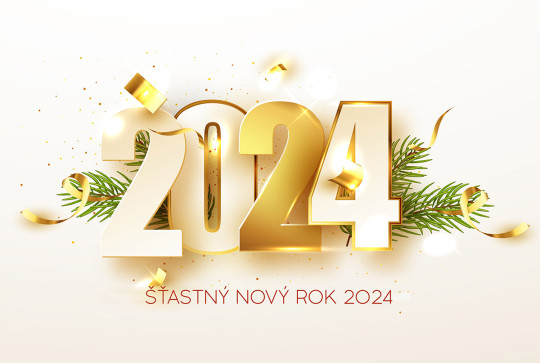 New year's cards, wishes and greetings - Postcard Nový rok 2024 