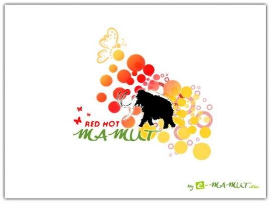 Postcard red hot mamut  - 