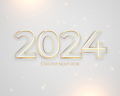 New year's cards, wishes and greetings - Postcard šťastny Nový rok 2024 