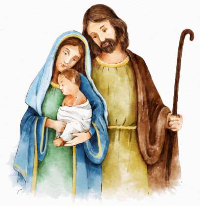 Vánoční pohlednice, přání a pozdravy - Pohlednice svata rodina nezna 