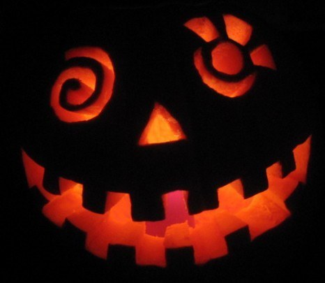Pohľadnica tekvica svetlonos jesen halloween  - 
