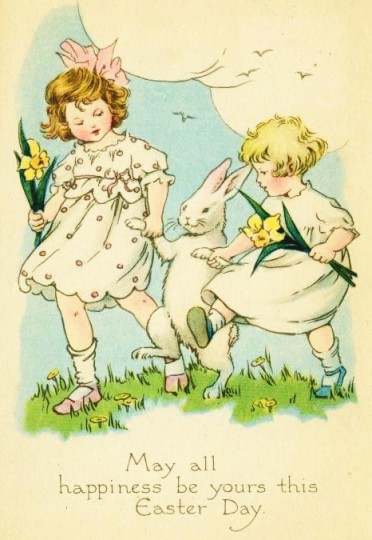 Easter cards - Postcard Veľká noc easter day retro vintage 