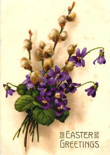 Easter cards - Postcard Veľká noc easter greetings retro vintage 