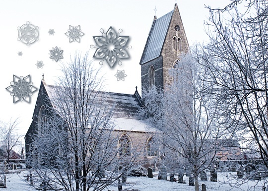 Postcard -  Vianoce advent Mikuláš kostol 028 