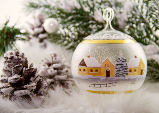 Vánoční pohlednice, přání a pozdravy - Pohlednice Vianoce dedinka 