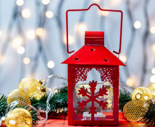 Vánoční pohlednice, přání a pozdravy - Pohlednice Vianoce lampasik 