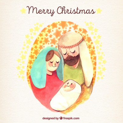 Vianočné pohľadnice - Pohľadnica Vianoce svata rodina  