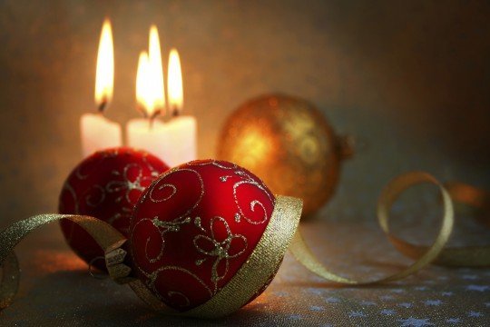 New year's cards, wishes and greetings - Postcard Vianočná pohľadnica so svieckami 