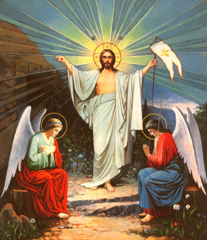 Easter cards - Postcard vzkriesenie 